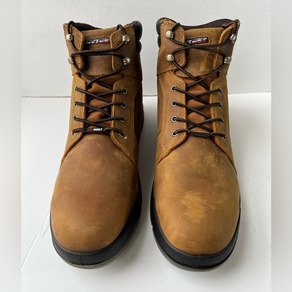 HYTEST Men's 6" Admiral Waterproof Steel Toe Work Boot Tan - K43501 size 15 - Picture 3 of 10